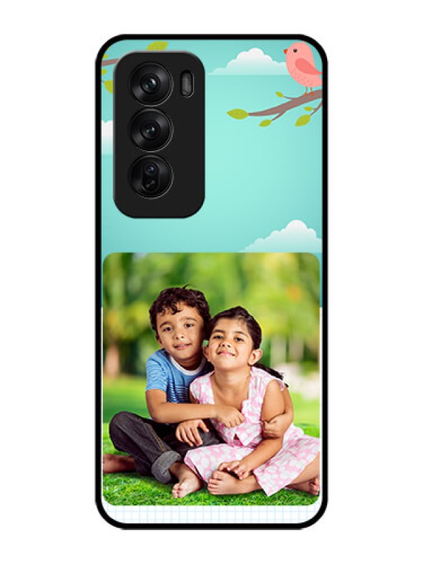 Custom Oppo Reno 12 Pro 5G Custom Glass Phone CaseDoodle Love Design