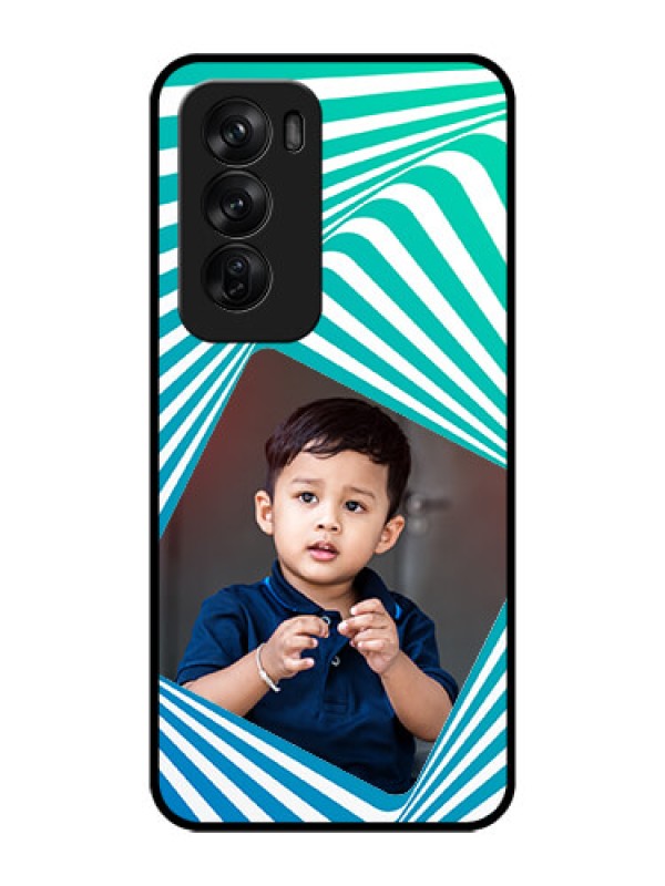 Custom Oppo Reno 12 Pro 5G Custom Glass Phone CaseAbstract Spiral Design