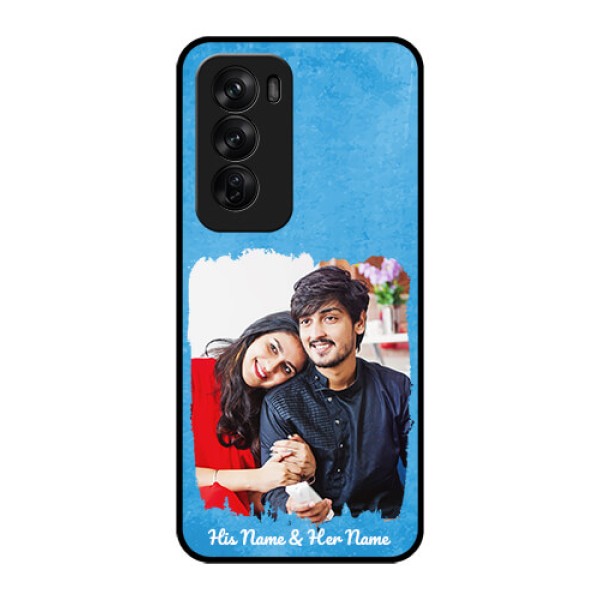 Oppo Reno 12 Pro 5G Custom Glass Phone Case - Blue Color Vintage Design Oppo Reno 12 Pro 5G Custom Glass Phone Case - Blue Color Vintage Design