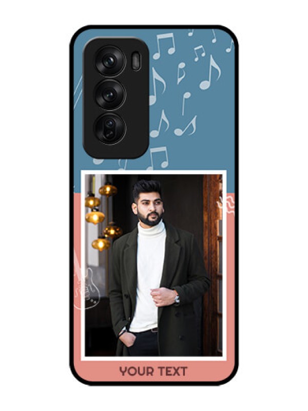 Custom Oppo Reno 12 Pro 5G Custom Glass Phone CaseWith Color Musical Note Design