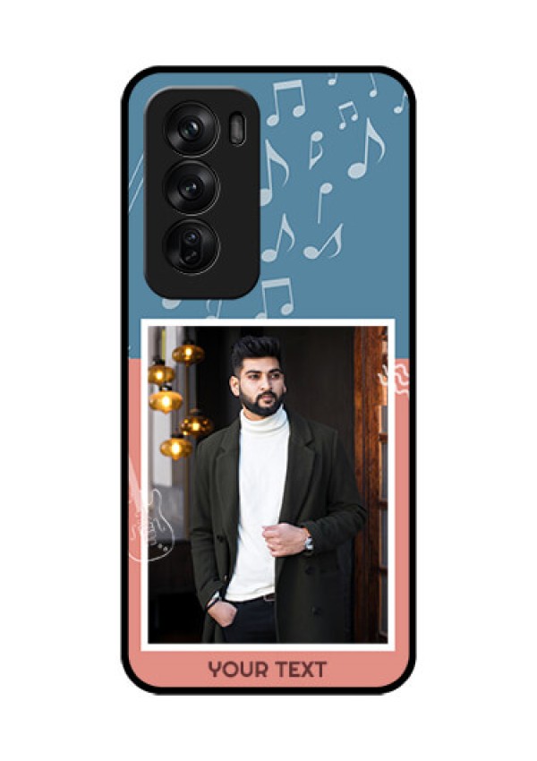 Oppo Reno 12 Pro 5G Custom Glass Phone CaseWith Color Musical Note Design