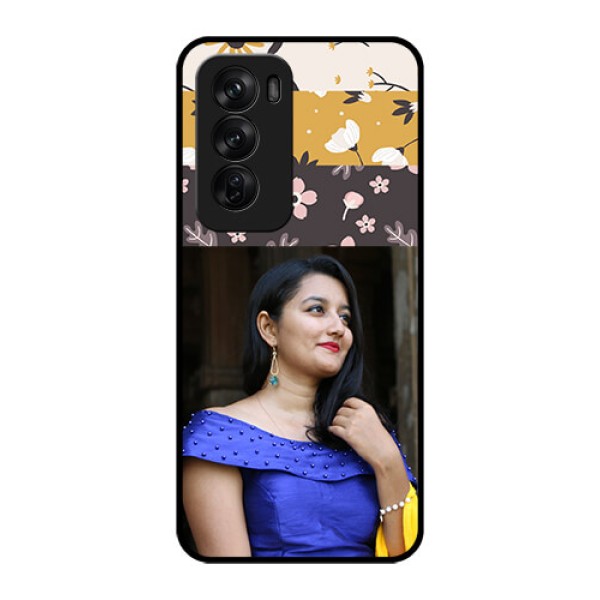 Oppo Reno 12 Pro 5G Custom Glass Phone CaseStylish Floral Design
