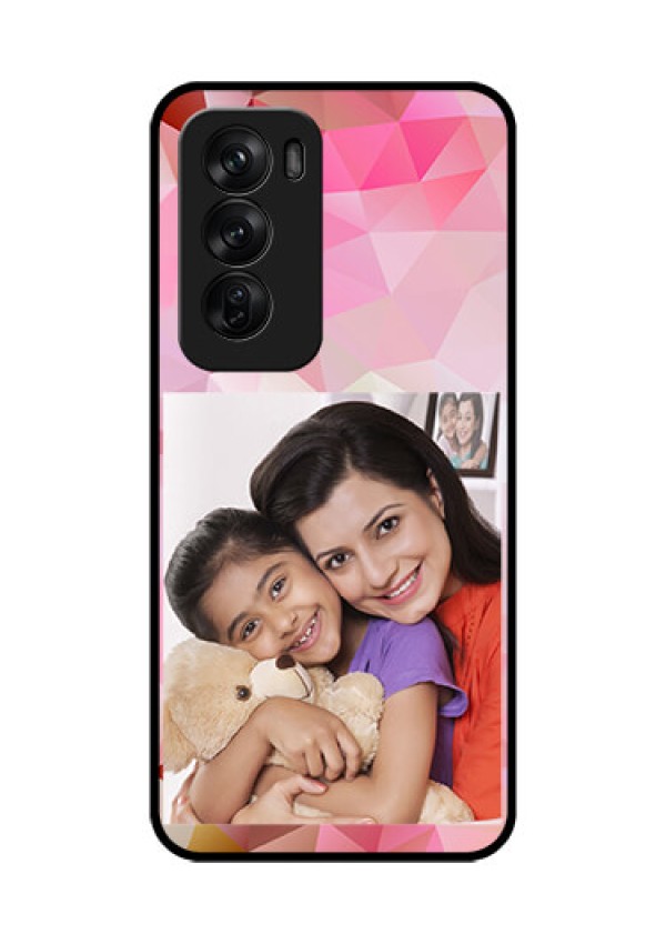 Oppo Reno 12 Pro 5G Custom Glass Phone CaseAbstract Triangle Design