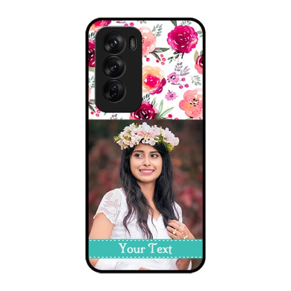 Oppo Reno 12 Pro 5G Custom Glass Phone CaseWater Colors Floral Design Oppo Reno 12 Pro 5G Custom Glass Phone CaseWater Colors Floral Design