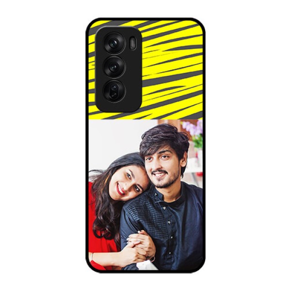 Oppo Reno 12 Pro 5G Custom Glass Phone CaseYellow Abstract Design
