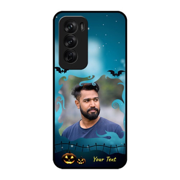 Oppo Reno 12 Pro 5G Custom Glass Phone CaseHalloween Frame Design