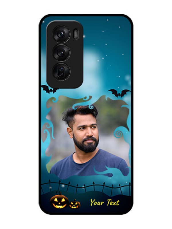 Custom Oppo Reno 12 Pro 5G Custom Glass Phone CaseHalloween Frame Design