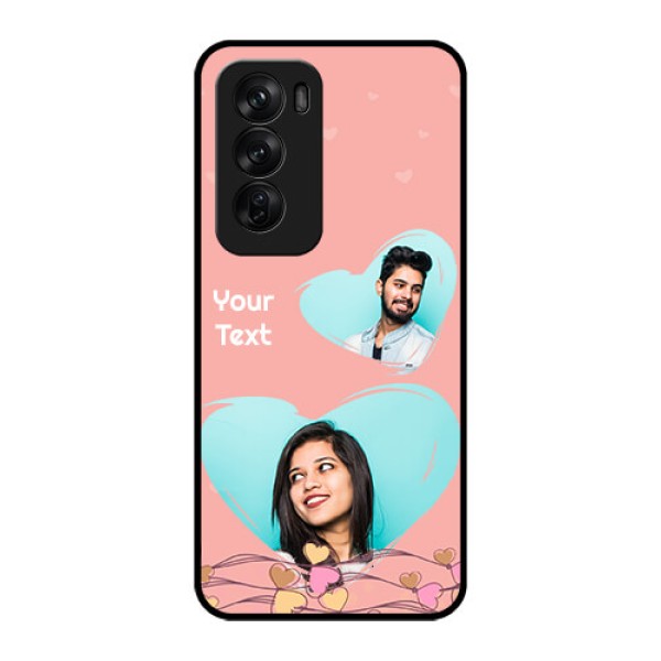 Oppo Reno 12 Pro 5G Custom Glass Phone CaseLove Doodle Design