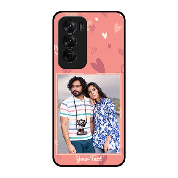 Oppo Reno 12 Pro 5G Custom Glass Phone CaseLove Doodle Art Design