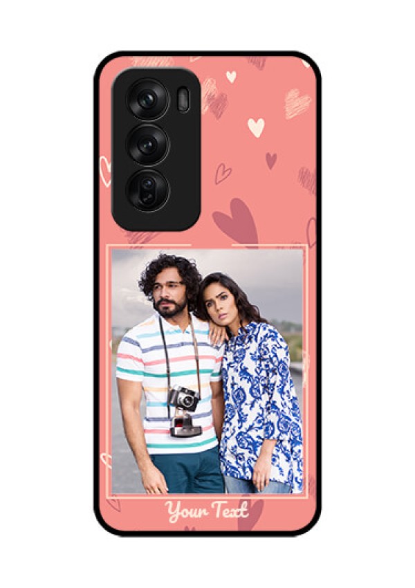 Oppo Reno 12 Pro 5G Custom Glass Phone CaseLove Doodle Art Design