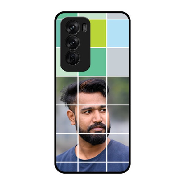 Oppo Reno 12 Pro 5G Custom Glass Phone CaseWith White Box Pattern