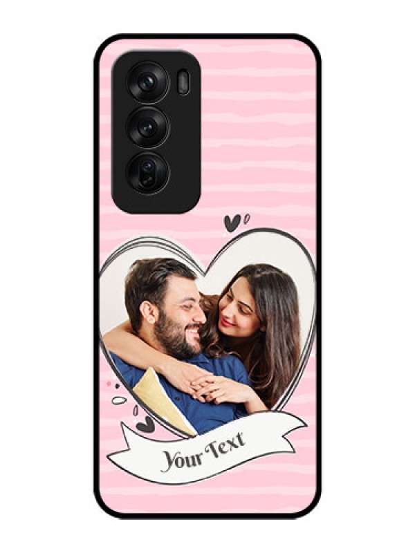 Custom Oppo Reno 12 Pro 5G Custom Glass Phone CaseVintage Heart Design