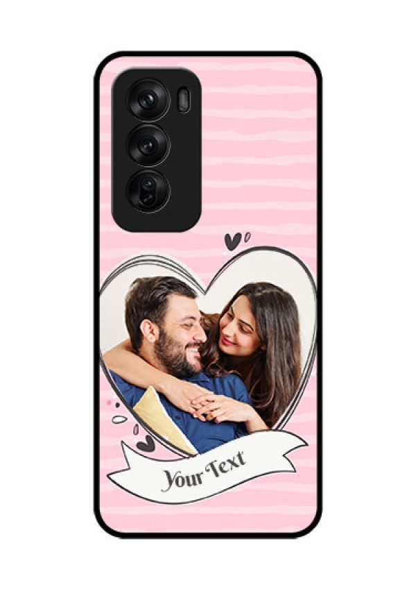 Oppo Reno 12 Pro 5G Custom Glass Phone CaseVintage Heart Design