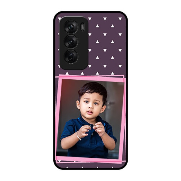 Oppo Reno 12 Pro 5G Custom Glass Phone CaseTriangle Pattern Dotted Design Oppo Reno 12 Pro 5G Custom Glass Phone CaseTriangle Pattern Dotted Design
