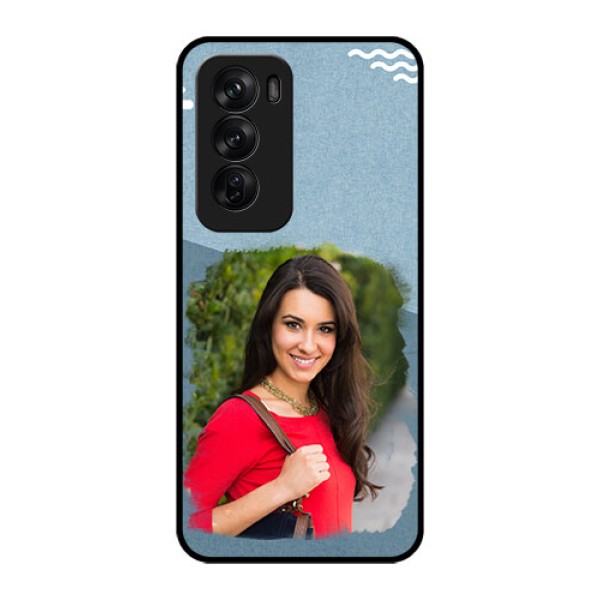 Oppo Reno 12 Pro 5G Custom Glass Phone CaseGrunge Line Art Design