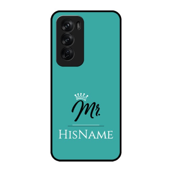 Oppo Reno 12 Pro 5G Custom Glass Phone CaseMr With Name Design