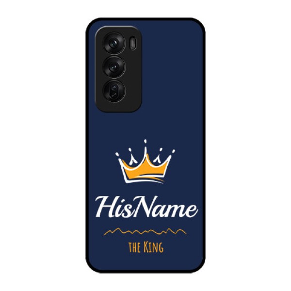 Oppo Reno 12 Pro 5G Custom Glass Phone CaseKing With Name Design
