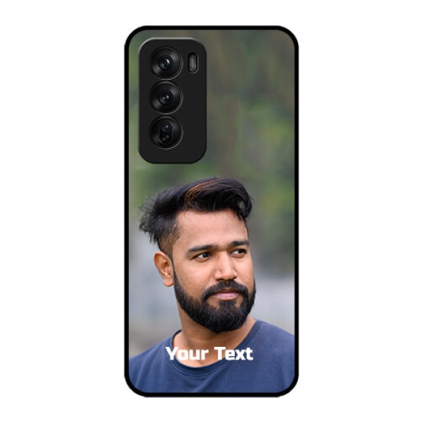 Oppo Reno 12 Pro 5G Custom Glass Phone CasePhoto With Text Design
