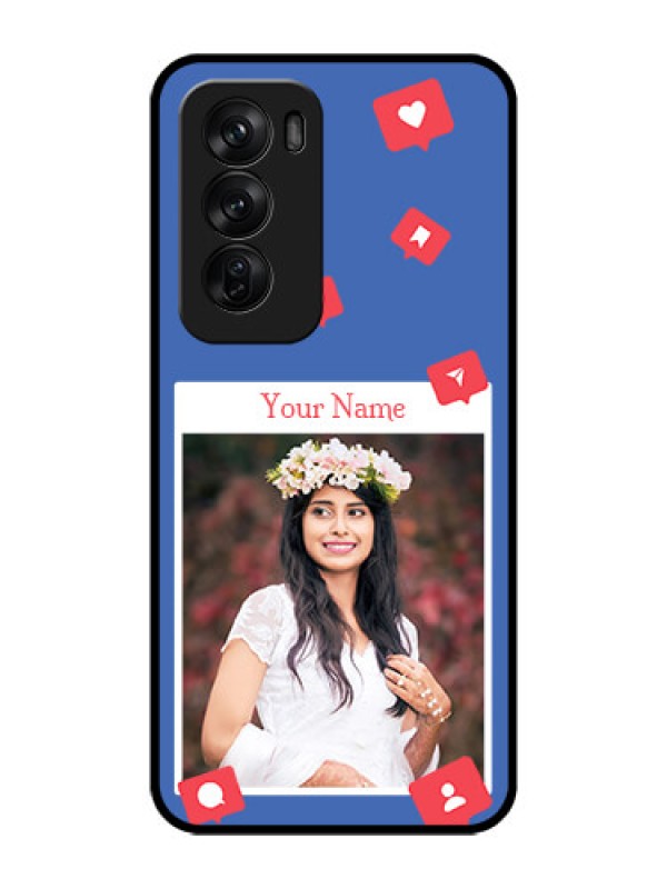 Custom Oppo Reno 12 Pro 5G Custom Glass Phone CaseLike Share And Comment Design