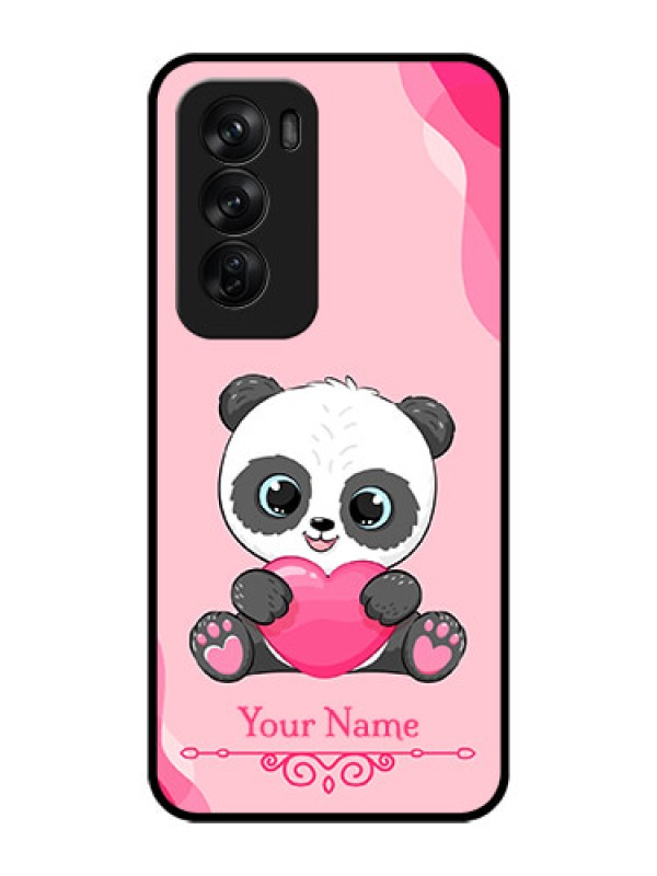 Custom Oppo Reno 12 Pro 5G Custom Glass Phone CaseCute Panda Design