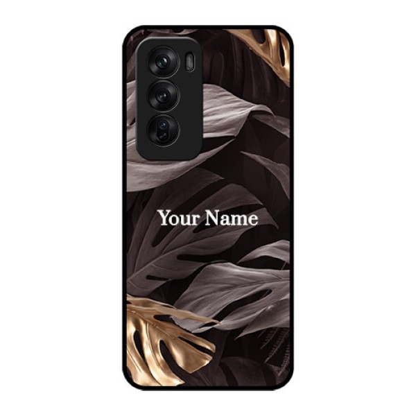 Oppo Reno 12 Pro 5G Custom Glass Phone CaseWild Leaves Digital Paint Design Oppo Reno 12 Pro 5G Custom Glass Phone CaseWild Leaves Digital Paint Design