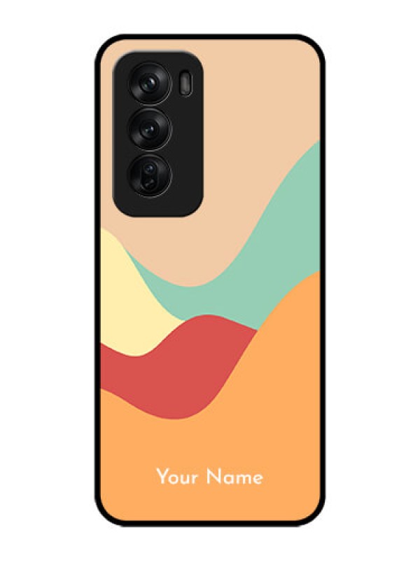 Custom Oppo Reno 12 Pro 5G Custom Glass Phone CaseOcean Waves Multi - Colour Design