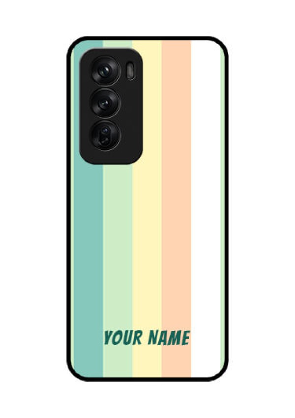 Oppo Reno 12 Pro 5G Custom Glass Phone CaseMulti - Colour Stripes Design
