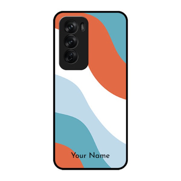 Oppo Reno 12 Pro 5G Custom Glass Phone CaseColoured Waves Design