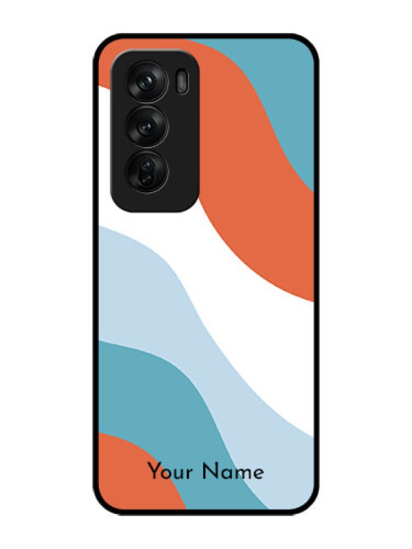 Custom Oppo Reno 12 Pro 5G Custom Glass Phone CaseColoured Waves Design