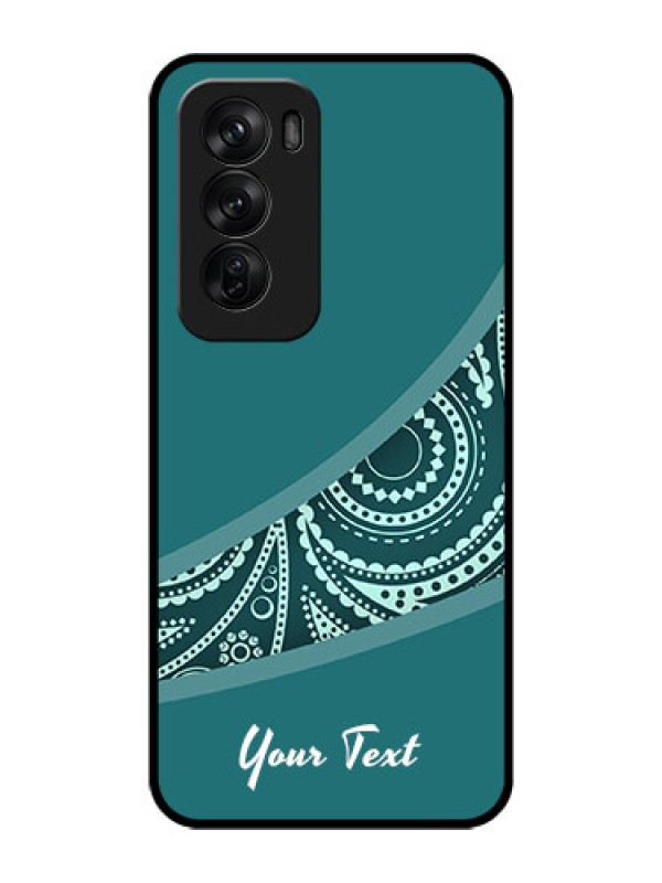Custom Oppo Reno 12 Pro 5G Custom Glass Phone CaseSemi Visible Floral Design