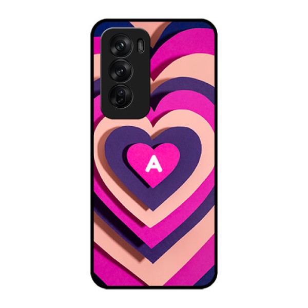 Oppo Reno 12 Pro 5G Custom Glass Phone CaseCute Heart Pattern Design Oppo Reno 12 Pro 5G Custom Glass Phone CaseCute Heart Pattern Design