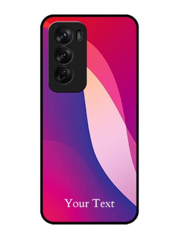 Custom Oppo Reno 12 Pro 5G Custom Glass Phone CaseDigital Abstract Overlap Design