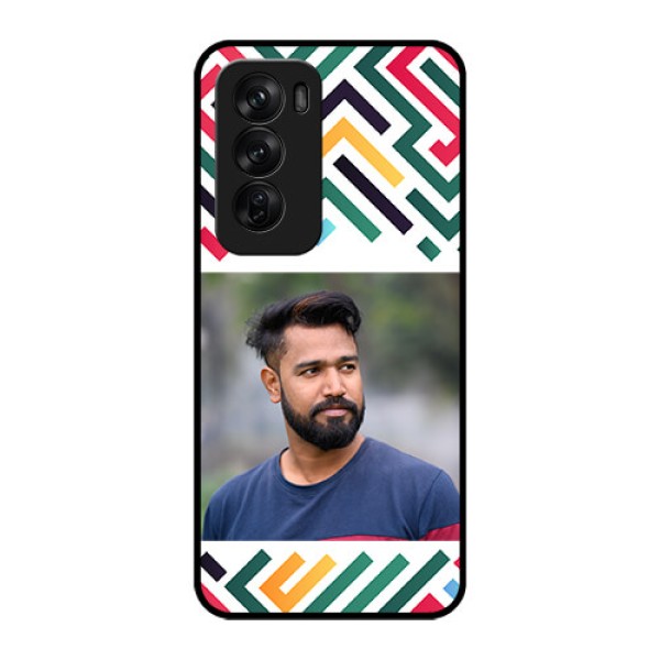 Oppo Reno 12 Pro 5G Custom Glass Phone CaseColorful Maze Pattern Design Oppo Reno 12 Pro 5G Custom Glass Phone CaseColorful Maze Pattern Design