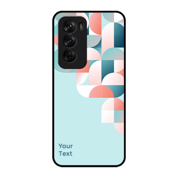 Oppo Reno 12 Pro 5G Custom Glass Phone CaseStylish Semi - Circle Pattern Design