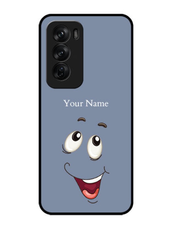 Custom Oppo Reno 12 Pro 5G Custom Glass Phone CaseLaughing Cartoon Face Design