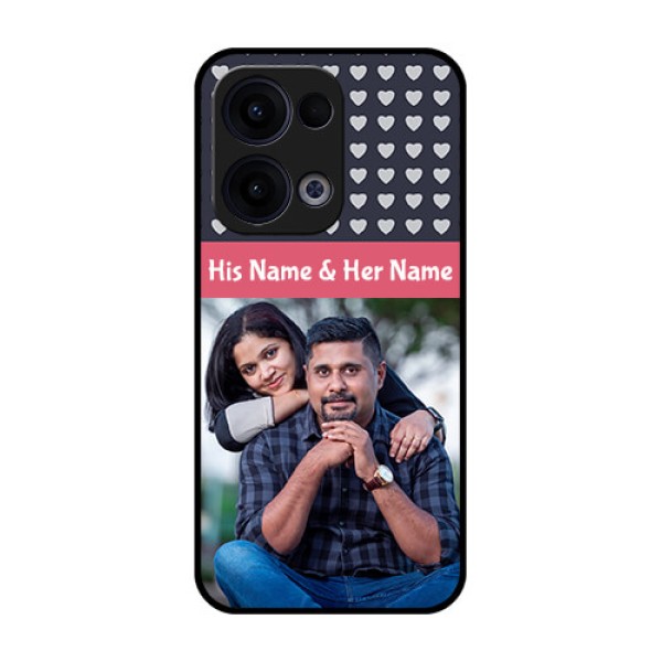 Reno 13 5G Custom Glass Phone Case - Love Symbols Design