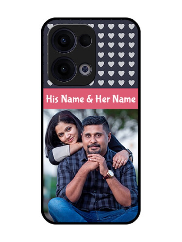 Custom Reno 13 5G Custom Glass Phone Case - Love Symbols Design