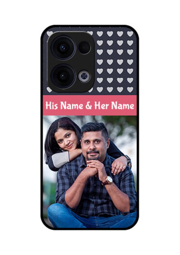 Reno 13 5G Custom Glass Phone Case - Love Symbols Design
