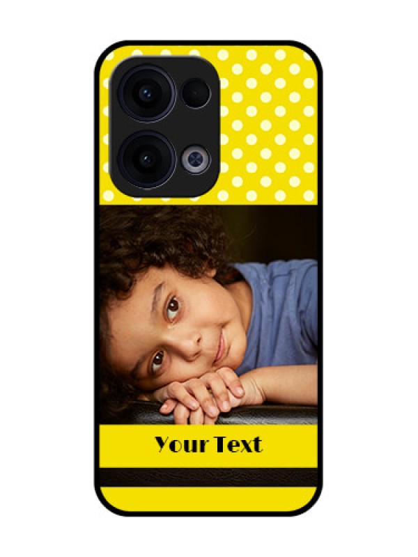 Custom Reno 13 5G Custom Glass Phone Case - Bright Yellow Case Design
