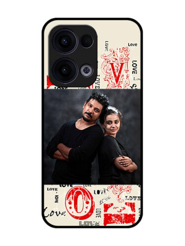 Custom Reno 13 5G Custom Glass Phone Case - Trendy Love Design Case