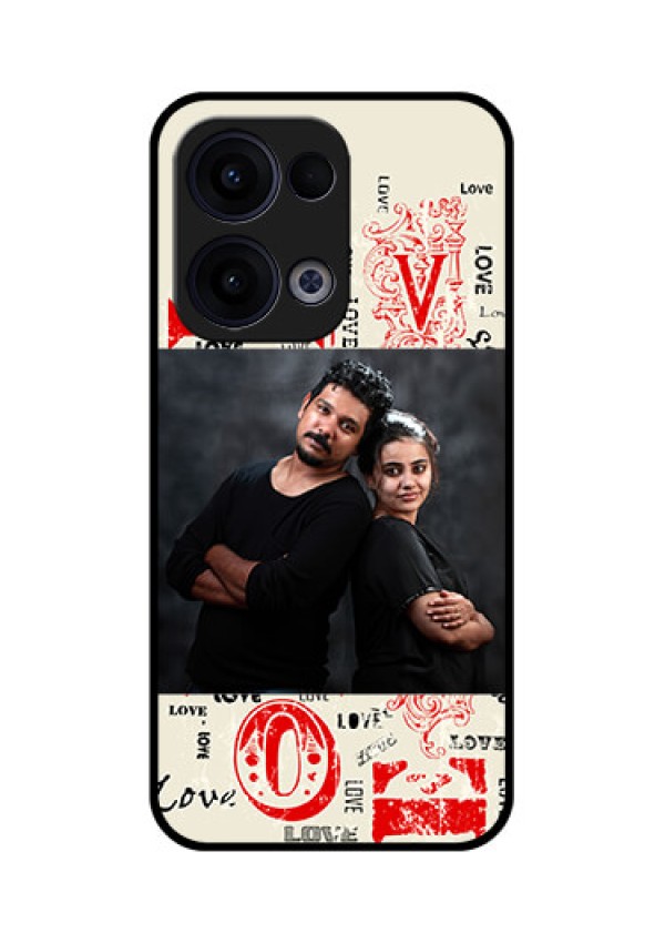 Reno 13 5G Custom Glass Phone Case - Trendy Love Design Case