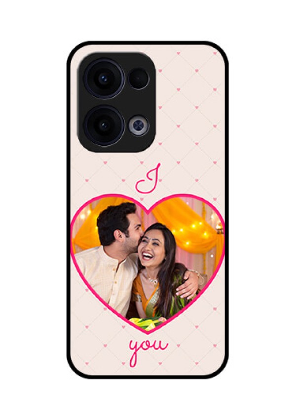Reno 13 5G Custom Glass Phone Case - Heart Shape Design