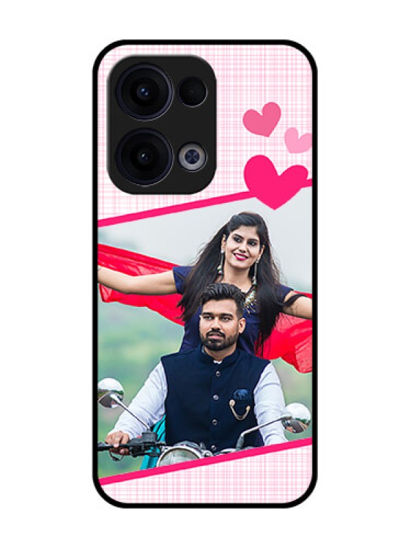 Custom Reno 13 5G Custom Glass Phone Case - Love Shape Heart Design