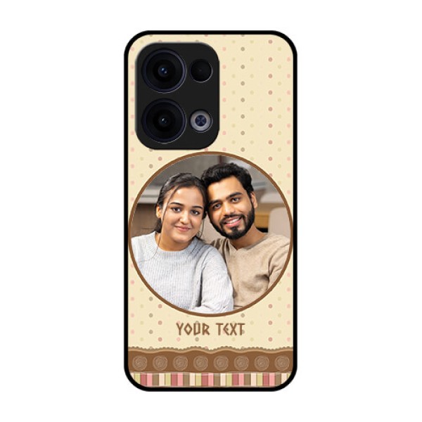 Reno 13 5G Custom Glass Phone Case - Brown Dotted Mobile Case Design Reno 13 5G Custom Glass Phone Case - Brown Dotted Mobile Case Design