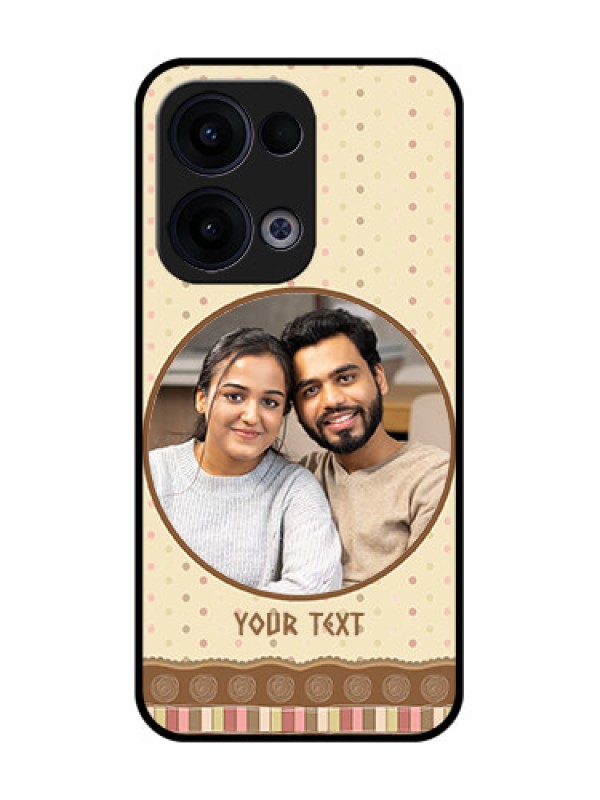 Custom Reno 13 5G Custom Glass Phone Case - Brown Dotted Mobile Case Design