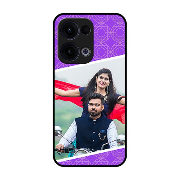 Reno 13 5G Custom Glass Phone Case - Violet Color Pattern Design Reno 13 5G Custom Glass Phone Case - Violet Color Pattern Design