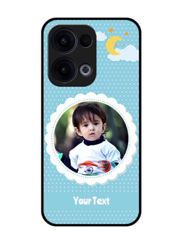 Custom Reno 13 5G Custom Glass Phone Case - Violet Pattern Design