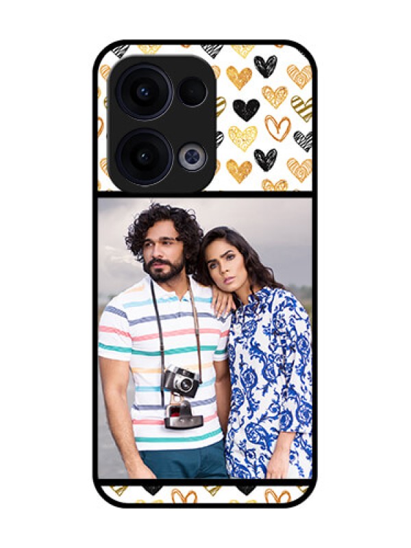 Custom Reno 13 5G Custom Glass Phone Case - Love Symbol Design