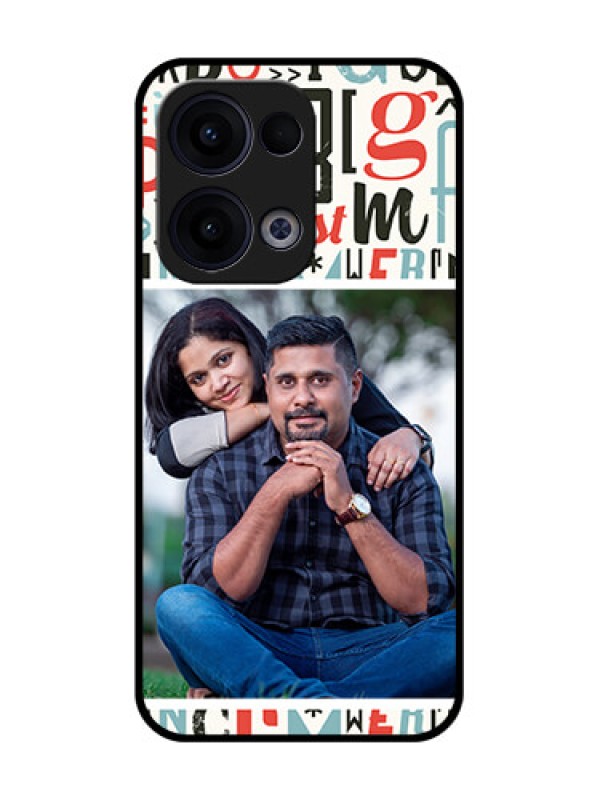 Custom Reno 13 5G Custom Glass Phone Case - Alphabet Design