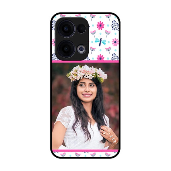 Reno 13 5G Custom Glass Phone Case - Colorful Flower Design Reno 13 5G Custom Glass Phone Case - Colorful Flower Design